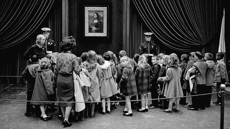 1963 год. Картина Леонардо Да Винчи «Мона Лиза» впервые экспонировалась в США — в Национальной галерее искусства в Вашингтоне