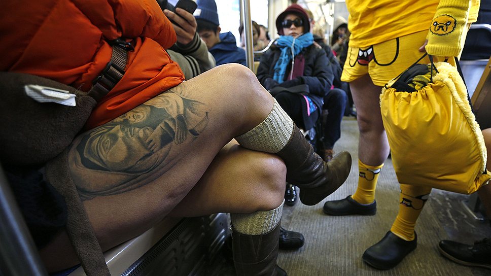 Помимо Нью-Йорка в акции «В метро без штанов» приняли участие жители и других американских городов, к примеру, Чикаго