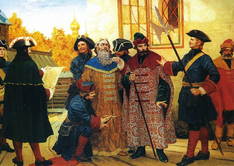 1700 год. Петр I повелел дворянам носить короткие европейские костюмы вместо старинной русской одежды. Его именной указ назывался «О ношении платья на манер Венгерского»