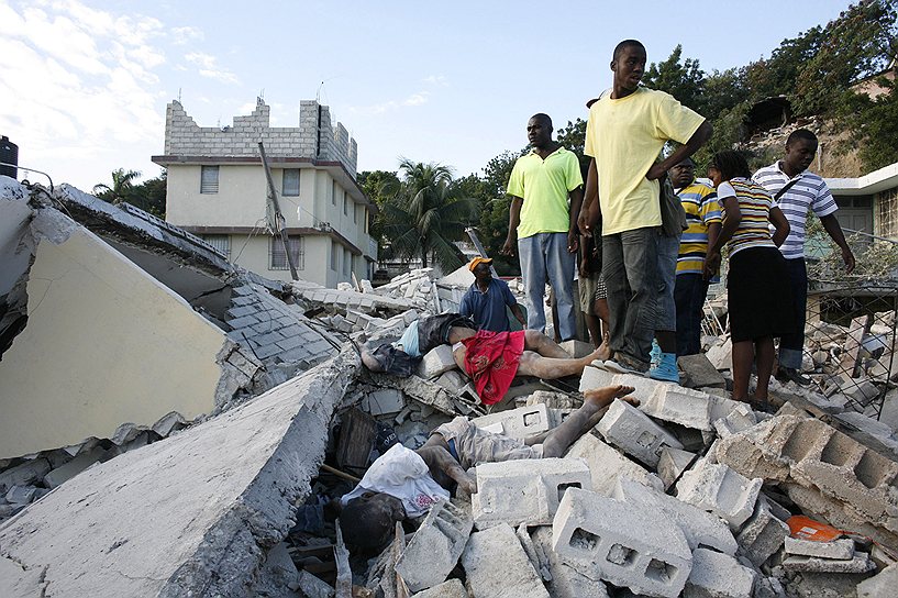 13 января 2010 года, Гаити. Землетрясение магнитудой 7,0 унесло жизни 220 тыс. человек, около тысячи пропали без вести
