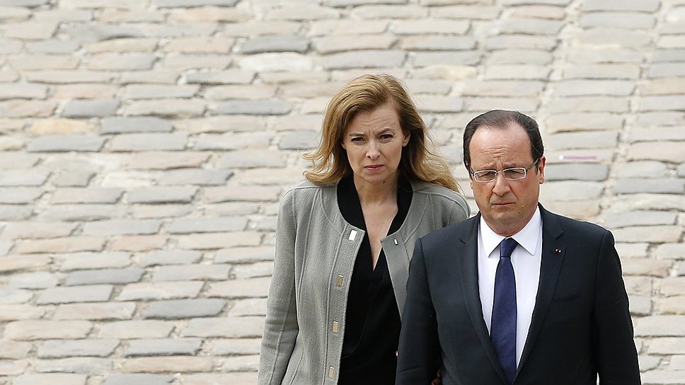 Президент Франции Франсуа Олланд и Валери Триервейлер