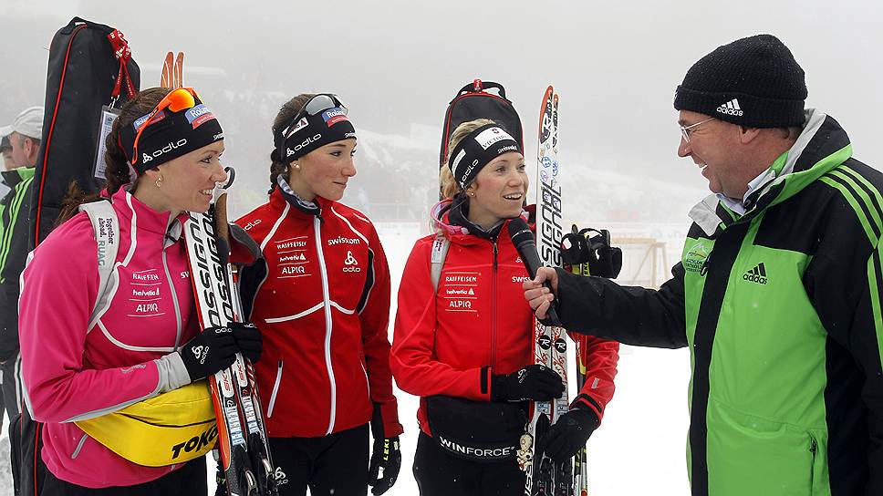 Сразу три сестры Гаспарин выступают за команду Швейцарии в биатлоне. Старшая — Селина (слева) — уже принимала участие в Олимпийских играх в Ванкувере. Для Элизы (справа) и Аиты Игры в Сочи первые
