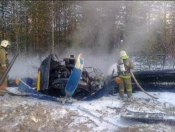 Последствия падения самолета Ан-2 на бывшей взлетной полосе «Югорск-2».