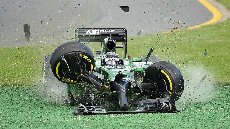 Авария пилота команды «Катерхэм» Камуи Кобаяси на Гран-при Австралии