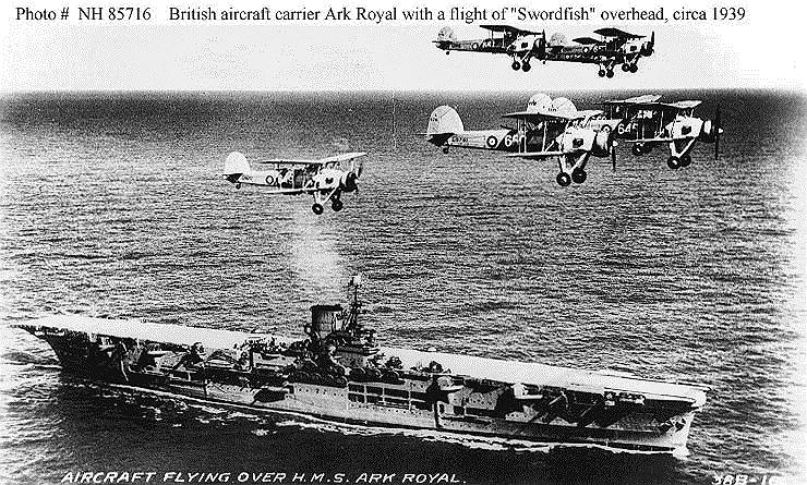 «Арк Ройял» (Ark Royal). На вооружении у Великобритании существовало три авианосца с таким названием. Первый был принят на вооружение в 1938 году, затонул в 1941 году после торпедирования немецкой подлодкой  