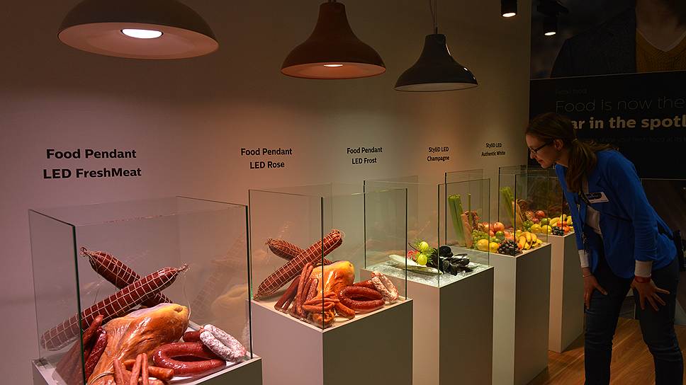 Светодиодные решения Philips создают насыщенные цветовые акценты, подчеркивающие натуральность и свежесть мяса, фруктов, овощей 