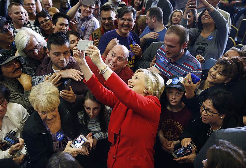 Хиллари Клинтон во время предвыборной кампании в Лас-Вегасе