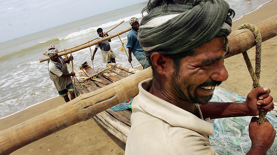 Рыбак в Индии