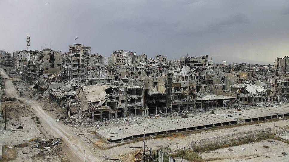 Разрушенные здания сирийского Хомса