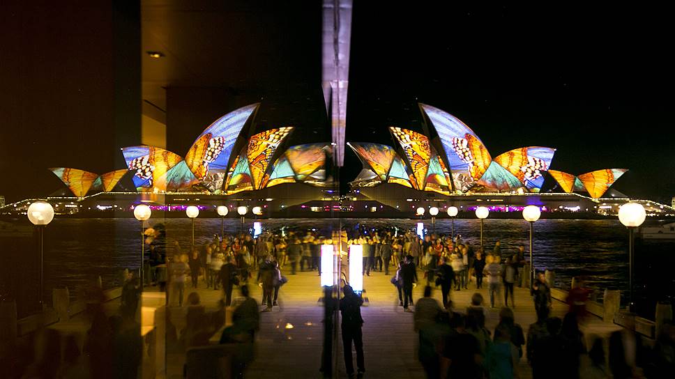 Открытие фестиваля музыки и света Vivid в Сиднее