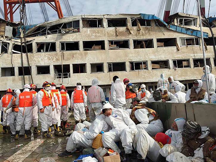 2015 год. В результате смерча произошло крушение теплохода «Дунфанчжисин» на реке Янцзы в Китае. Из находившихся на борту судна 456 человек погибли 442