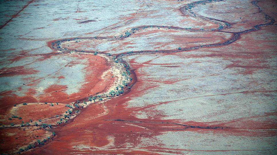 Высохшее русло реки в регионе Пилбара, промышленном центре Австралии. Прошлый год стал для страны самым жарким за всю историю метеорологических наблюдений