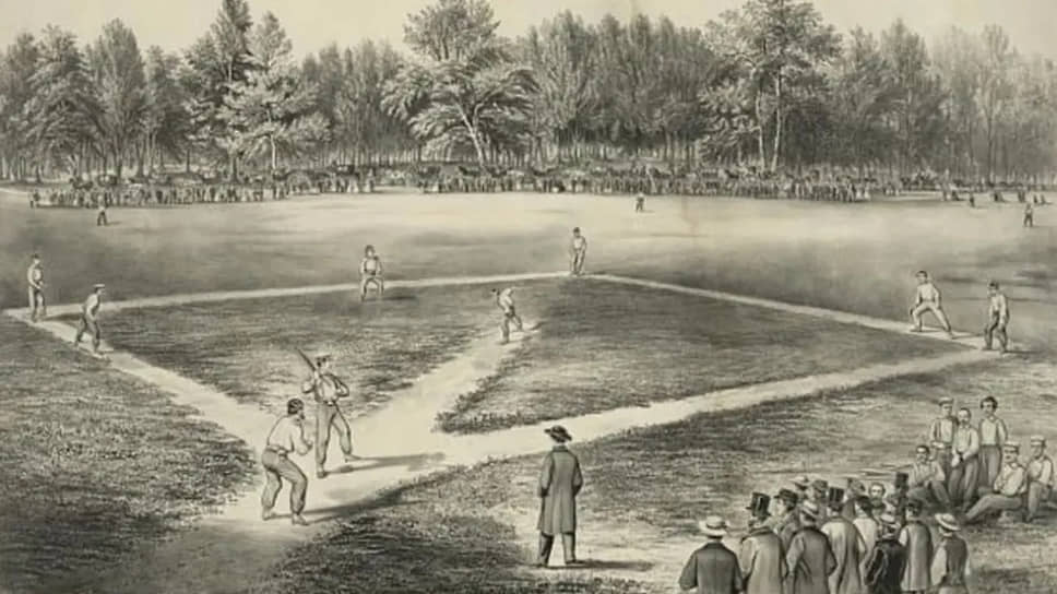 1846 год. В Нью-Джерси (США) прошел первый в истории бейсбольный матч