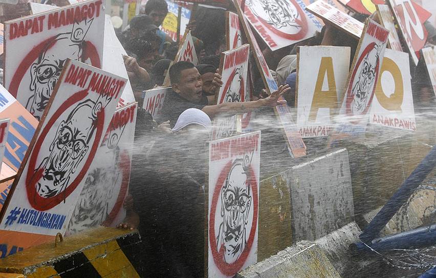 Акция протеста в Маниле, столице Филиппин