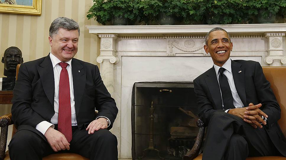 Прзиденты Украины и США Петр Порошенко и Барак Обама