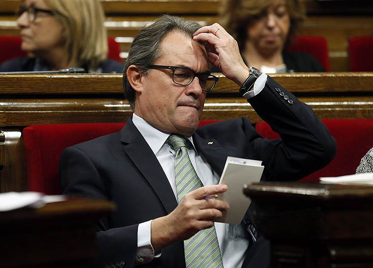  Глава регионального правительства Каталонии Артур Мас