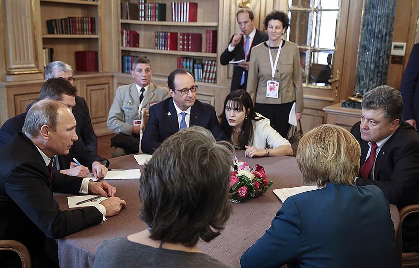 17 октября. Встреча Владимира Путина и Петра Порошенко в Милане