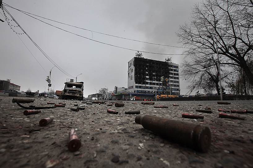 Грозный, Россия. Последствия контртеррористической операции в городе
