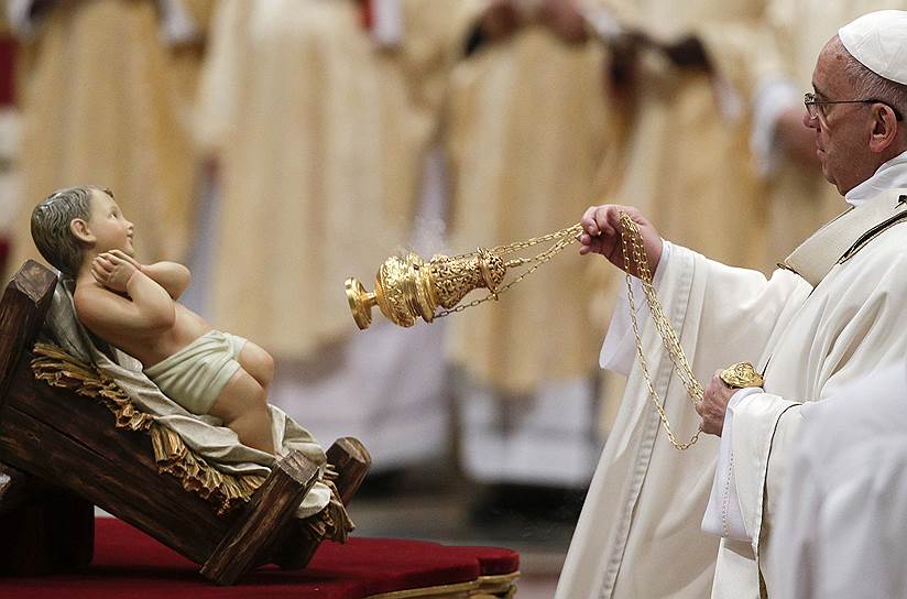 Папа римский Франциск. Рождество в Ватикане