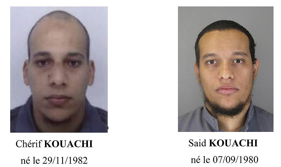 К вечеру стали известны имена нападавших — в розыск были объявлены братья Шериф и Саид Куаши, французы алжирского происхождения, состоящие в исламистских группировках 