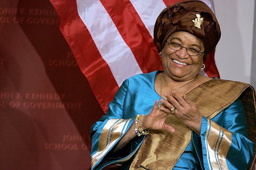 Эллен Джонсон-Серлиф заняла пост президента Либерии 16 января 2006 года и стала первой в истории Африки женщиной-президентом. С 2003 года она была председателем госкомиссии по реформам в Национальном переходном правительстве страны, а в начале 1990-х работала в международных финансовых институтах, в том числе в МВФ, Всемирном банке, а также в ООН. В 2011 году президент Либерии стала лауреатом Нобелевской премии мира за вклад в ненасильственную борьбу за безопасность и защиту прав женщин