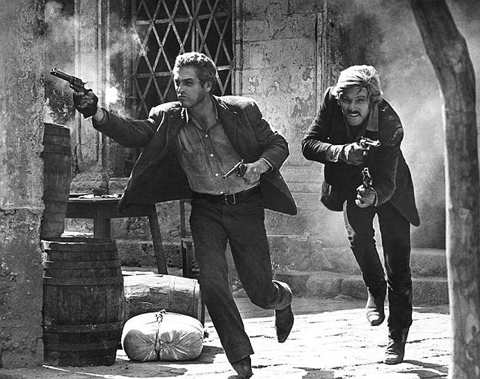 В вестерне «Буч Кэссиди и Санденс Кид» (1969) Пол Ньюман вместе с Робертом Редфордом сыграли друзей-грабителей и прославились как самая красивая мужская пара в американском кино