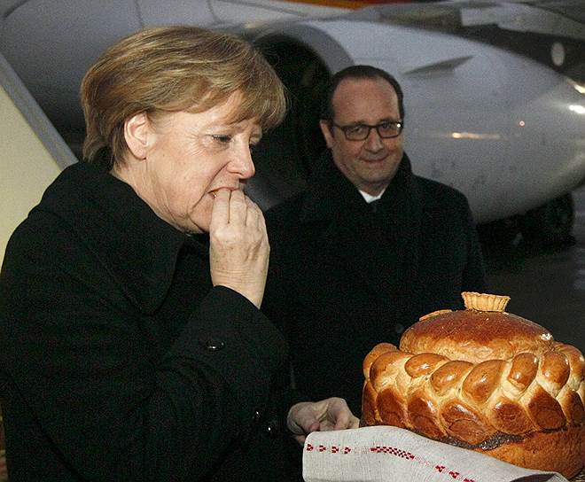 Канцлер Германии Ангела Меркель и президент Франции Франсуа Олланд