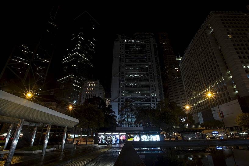 Гонконг. Башня Банка Китая, небоскреб Cheung Kong Center, офисы HSBC, здание Standard Chartered Bank