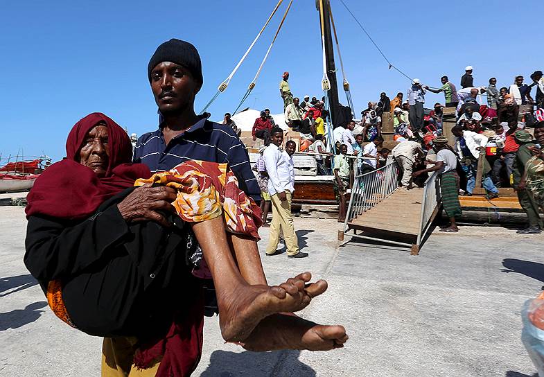 Босасо, Сомали. Беженцы от войны в Йемене, прибывшие в сомалийский Пунтленд