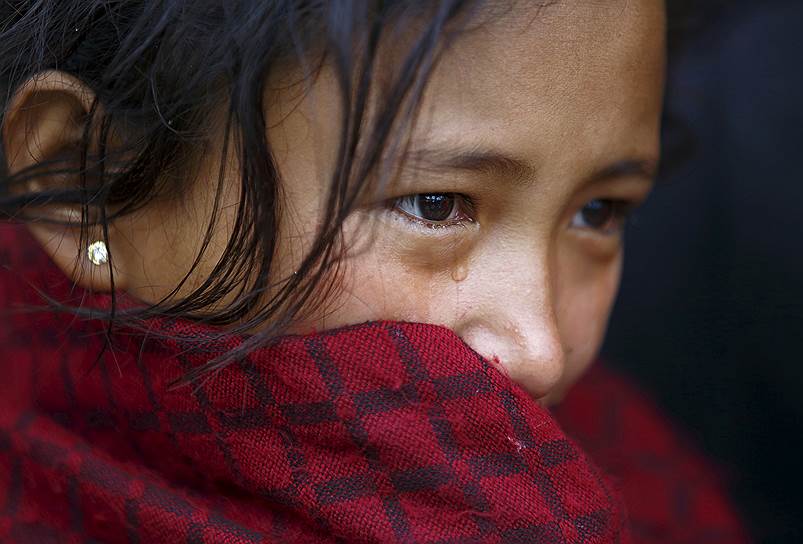 Катманду, Непал. Девушка, узнавшая о смерти мужа в результате землетрясения