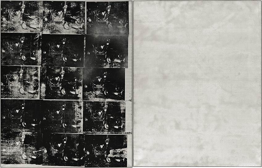 $105,4 млн. Энди Уорхол «Авария серебристой машины. Двойная катастрофа».  Картина продана 13 ноября 2013 года на аукционе Sotheby`s в Нью-Йорке неизвестному покупателю