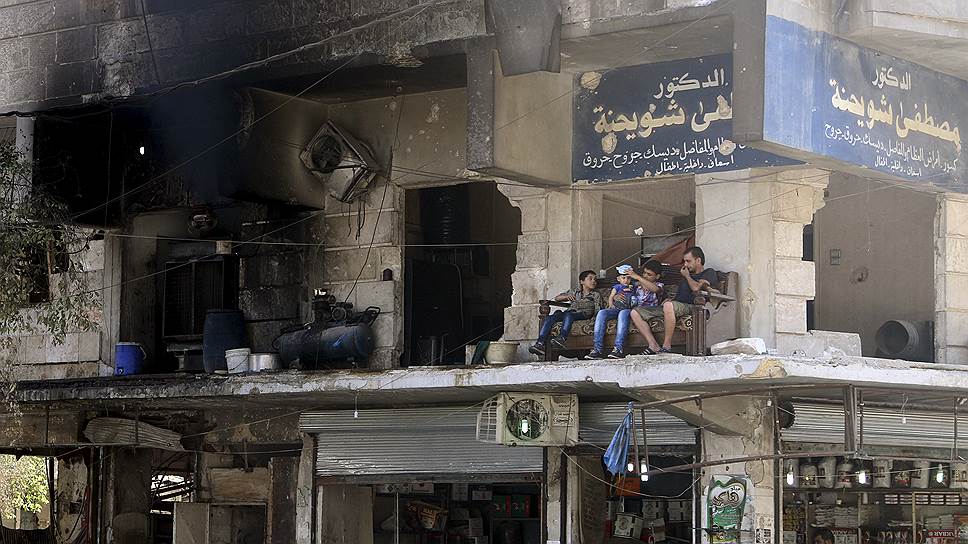 Алеппо, Сирия. Сцена в одном из пострадавшем от войны районов города