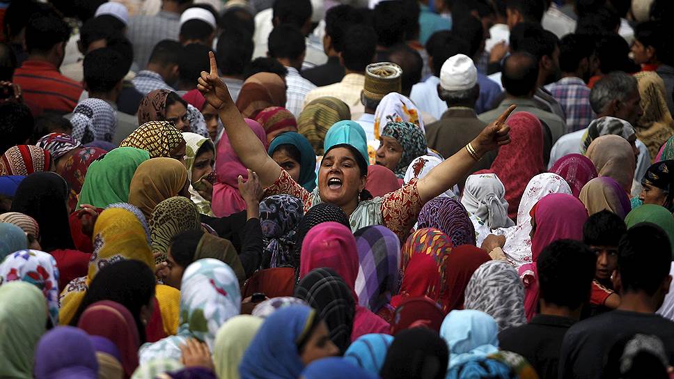 Кашмир, Индия. Похороны боевика, погибшего в перестрелке с силовиками Индии