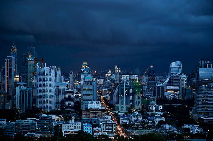 Бангкок, Таиланд. Вид на деловой центр города