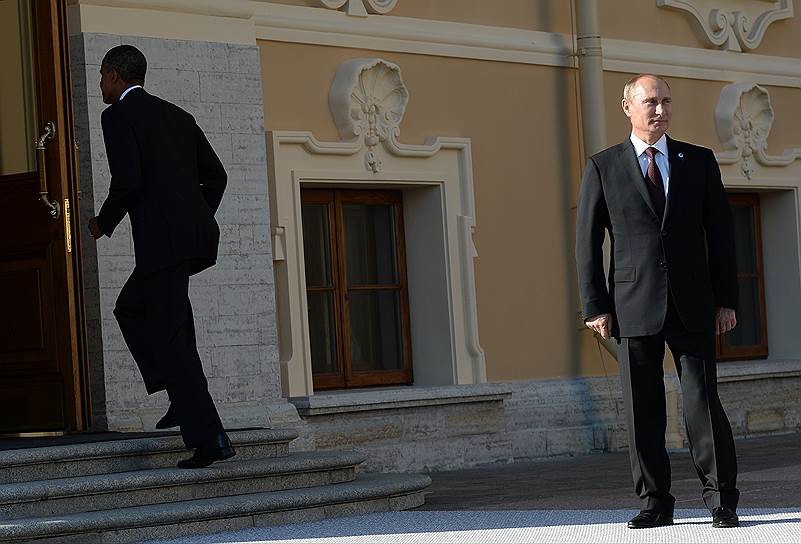 Президент США Барак Обама (слева) и президент России Владимир Путин