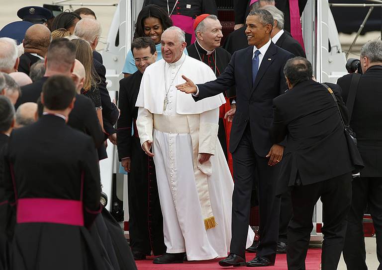 Папа римский Франциск и президент США Барак Обама