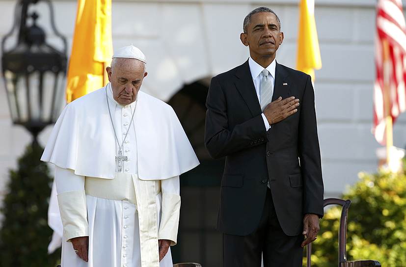 Папа римский Франциск и президент США Барак Обама
