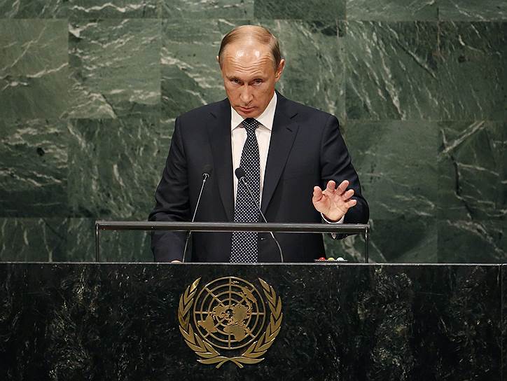 Президент России Владимир Путин во время выступления
