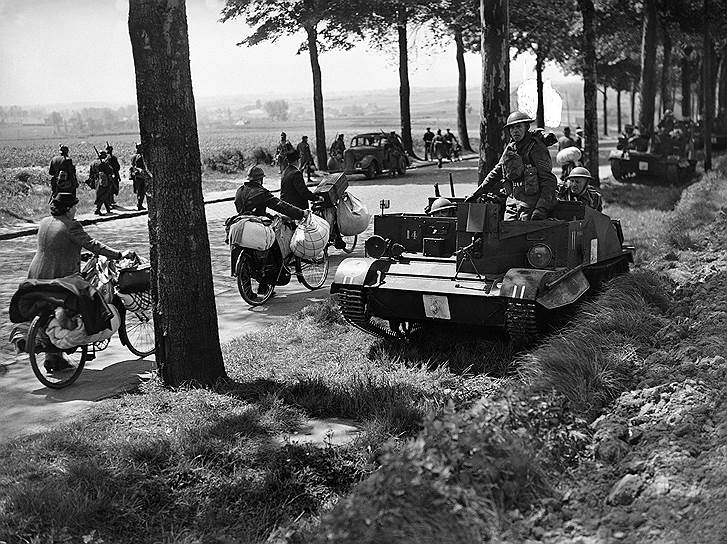 1940 год. Жители Бельгии покидают страну перед наступлением немецких войск