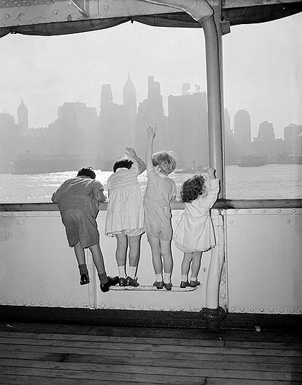 1940 год. Дети-беженцы из Великобритании на американском лайнере, который следует в Нью-Йорк