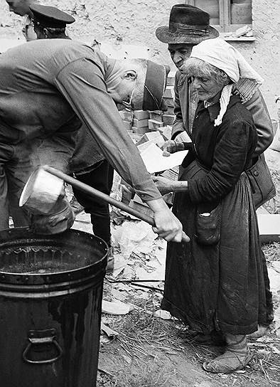 1944 год. Итальянские беженцы в Минтурно