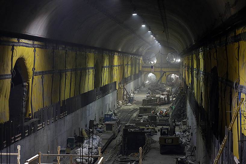 Нью-Йорк, США. Работы в тоннеле под Манхэттеном, являющимся частью железнодорожного проекта «East Side Access»