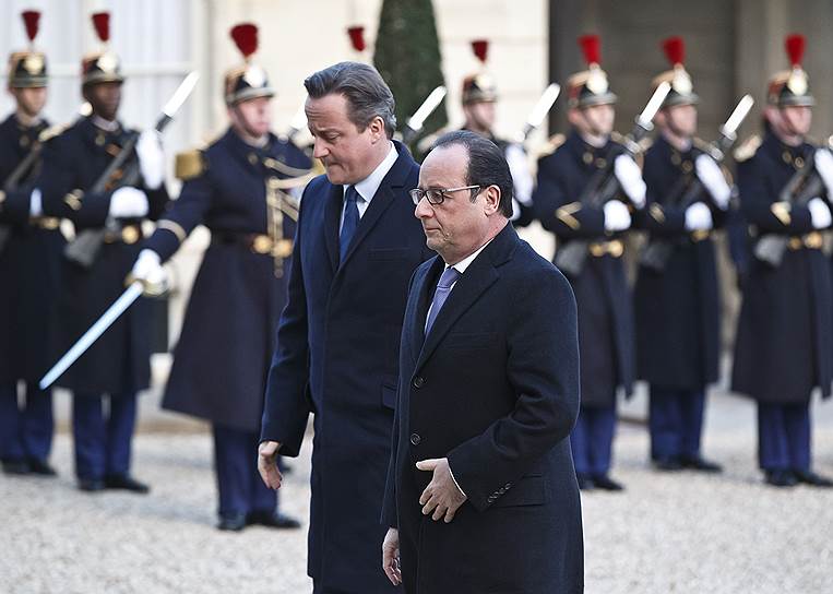 Президент Франции Франсуа Олланд и премьер-министр Великоьритании Дэвид Кэмерон