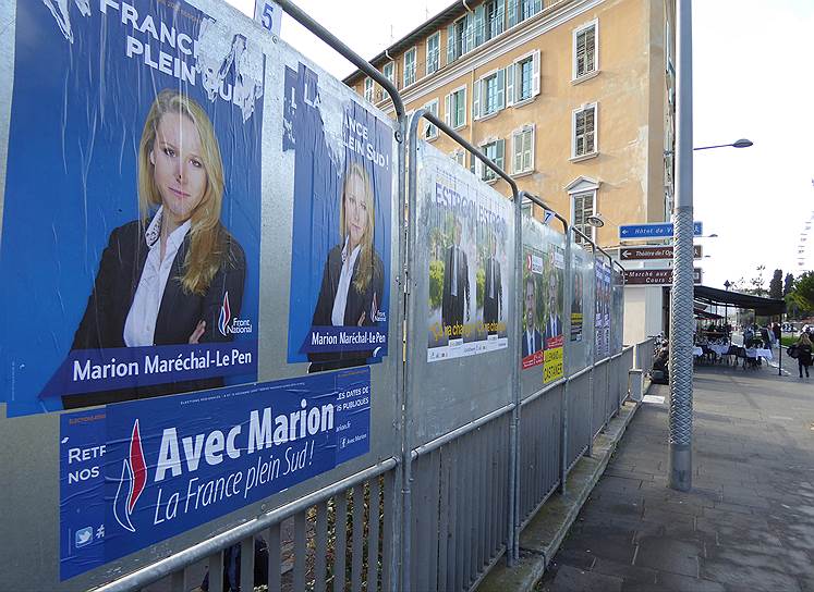 Марион-Марешаль Ле Пен рискует не сохранить за собой и Национальным фронтом первое место в регионе Прованс-Альпы-Лазурный берег