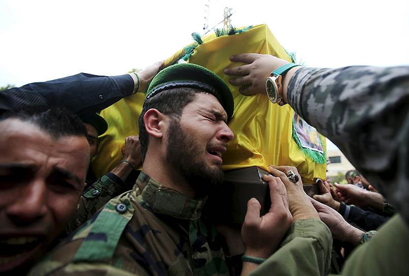 Сидон, Ливан. Похороны члена Хезболлы, погибшего в Сирии
