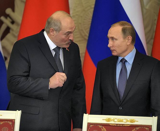 Президент Белоруссии Александр Лукашенко и президент России Владимир Путин 