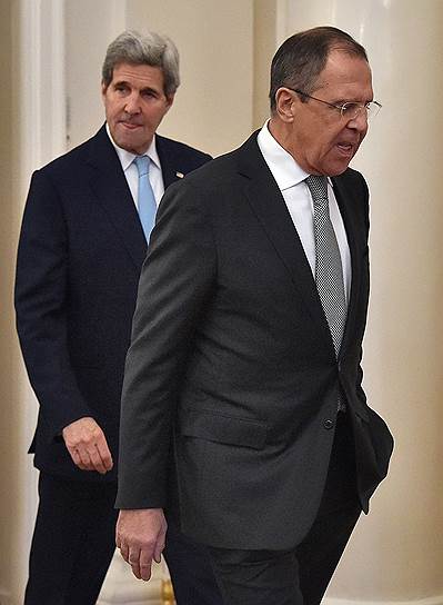 Государственный секретарь Соединенных Штатов Америки Джон Керри (cлева) и министр иностранных дел России Сергей Лавров 