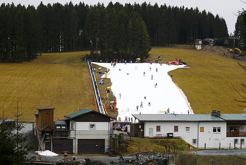 Винтерберг, Германия. Лыжная трасса из искусственного снега