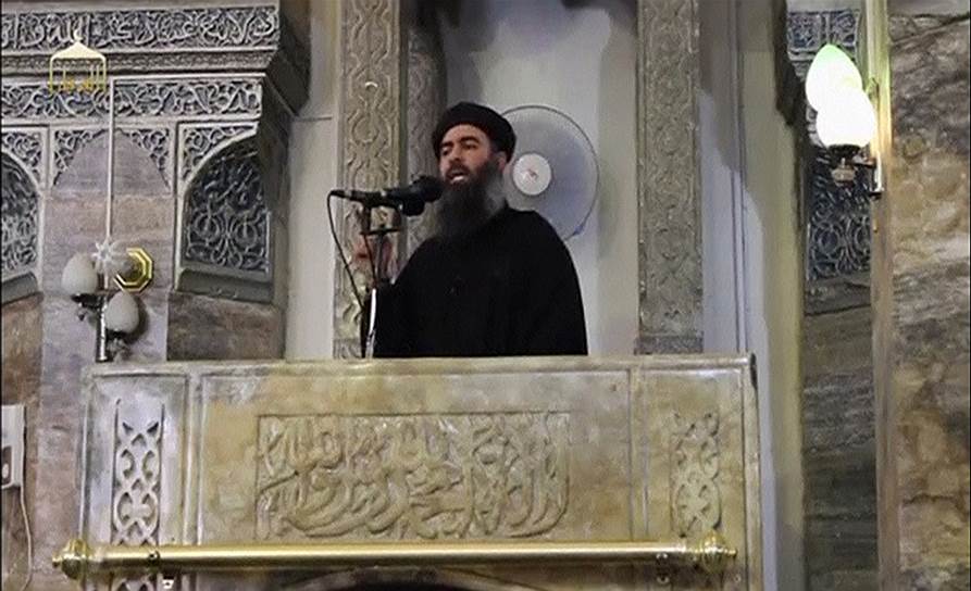 Глава террористической организации «Исламское государство» (ИГ; запрещена в России) Абу Бакр аль-Багдади 