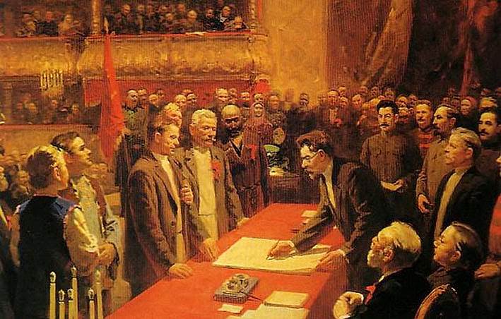 1922 год. Был создан СССР путем объединения РСФСР, Украинской ССР, Белорусской ССР и Закавказской СФСР